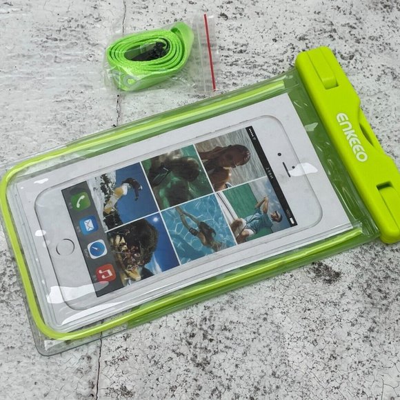 Enkeeo Waterproof Phone Case Neon Green Floating Phone Pouch Underwater - Picture 2 of 11